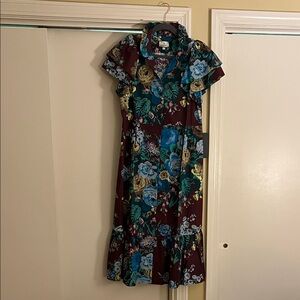 Oxblood Verdant Floral Alice Dress | Tuckernuck M